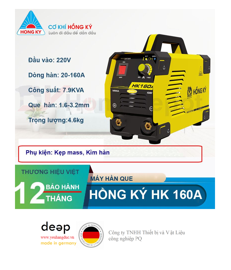 Máy hàn điện tử Hồng Ký HK 160A   Piqi4 | Www.Thietbinhapkhau.Com | Công Ty PQ 