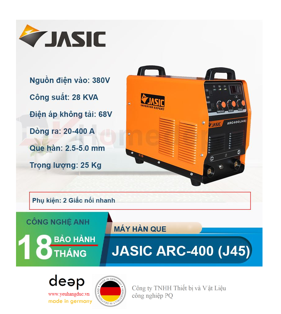 Máy hàn Jasic Inverter ARC-400 (J45)   Piqi4 | Www.Thietbinhapkhau.Com | Công Ty PQ 