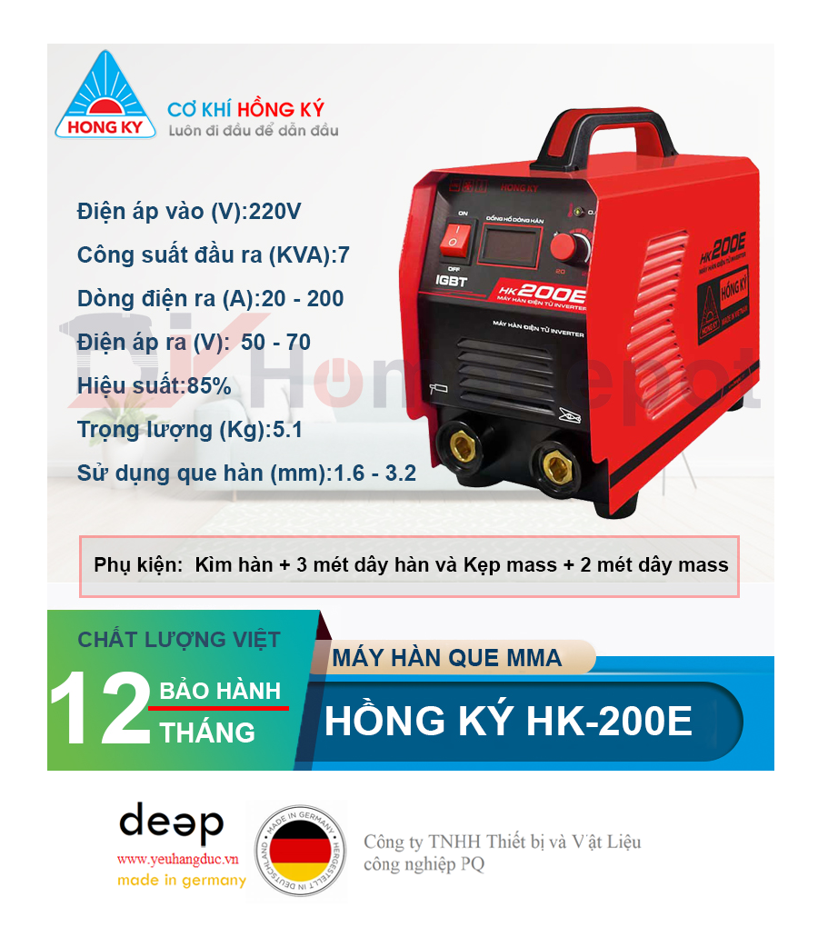 Máy hàn que điện tử Hồng Ký HK 200E   Piqi4 | Www.Thietbinhapkhau.Com | Công Ty PQ 