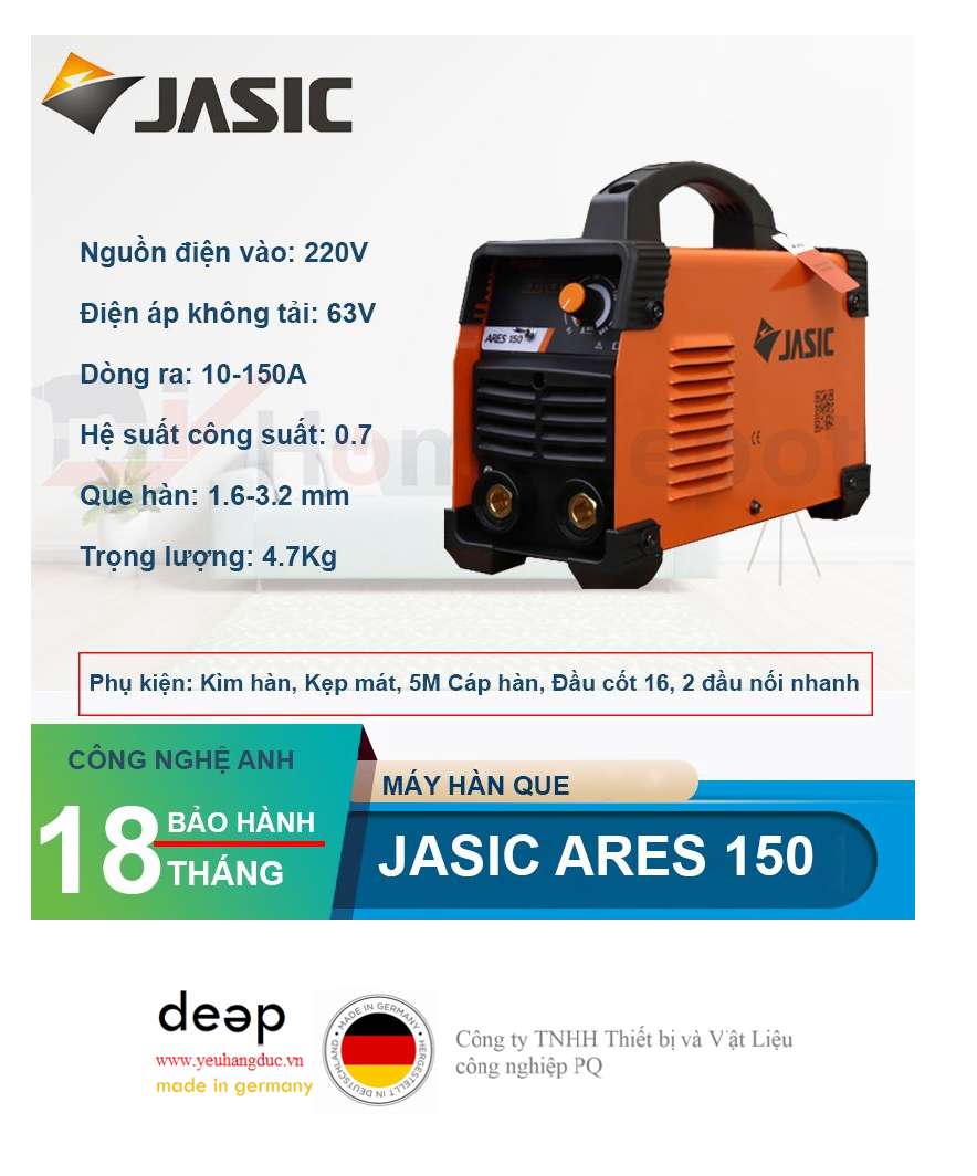 Máy hàn que điện tử Jasic ARES 150   Piqi4 | Www.Thietbinhapkhau.Com | Công Ty PQ 