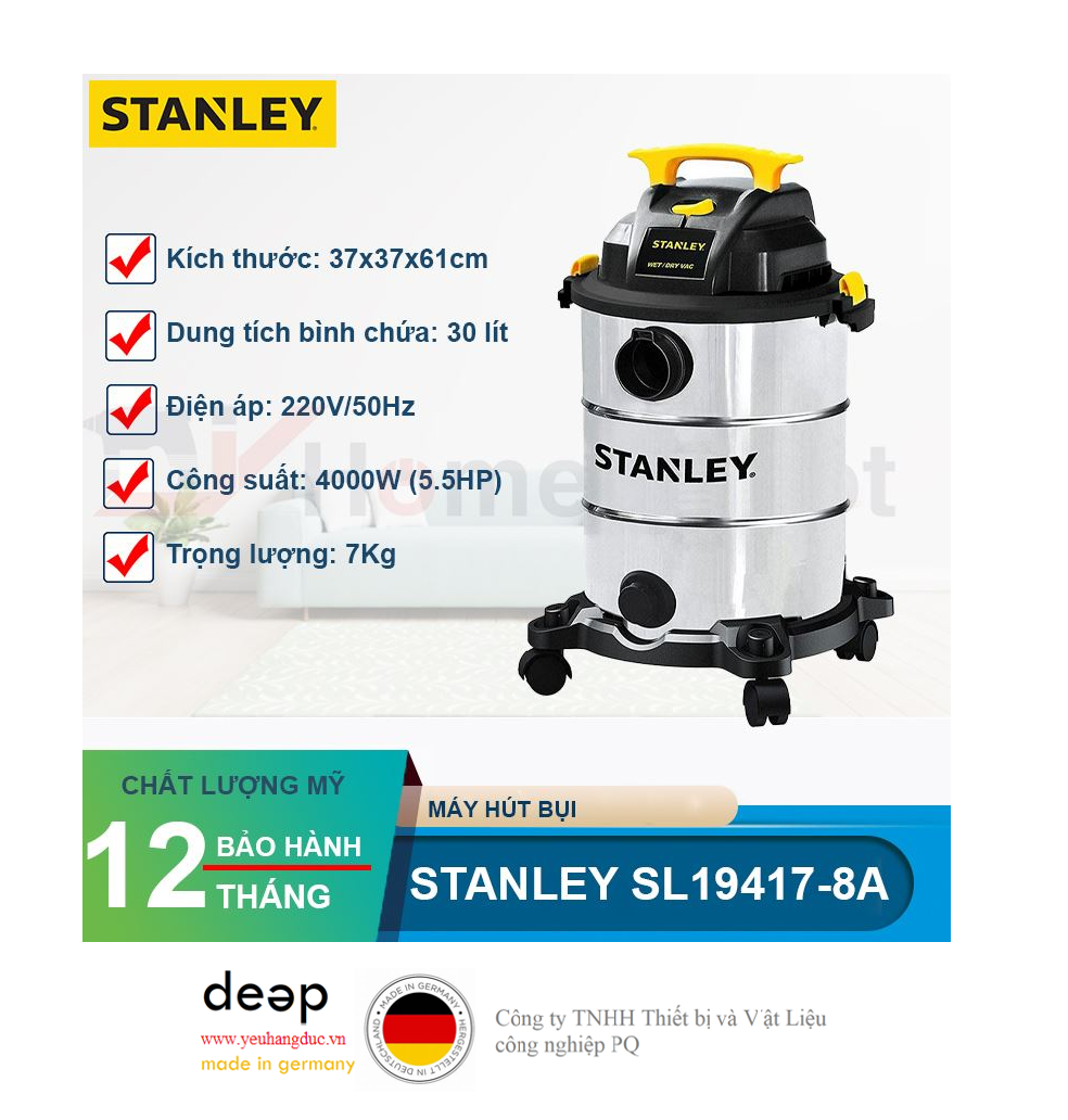 Máy hút bụi 3 chức năng Stanley USA SL19417-8A   Piqi4 | Www.Thietbinhapkhau.Com | Công Ty PQ 