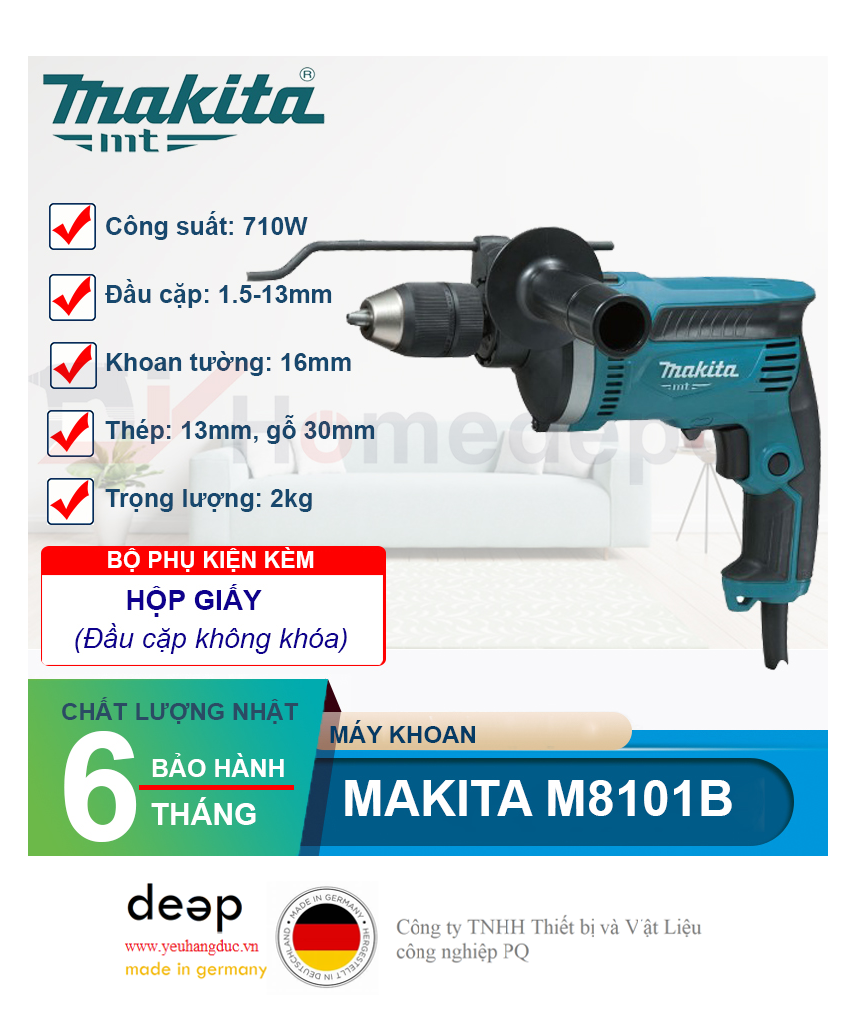Máy khoan động lực Makita M8101B   Piqi4 | Www.Thietbinhapkhau.Com | Công Ty PQ 