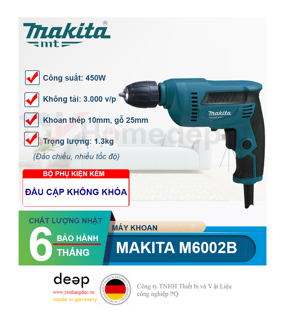 Máy khoan Makita M6002B   Piqi4 | Www.Thietbinhapkhau.Com | Công Ty PQ 