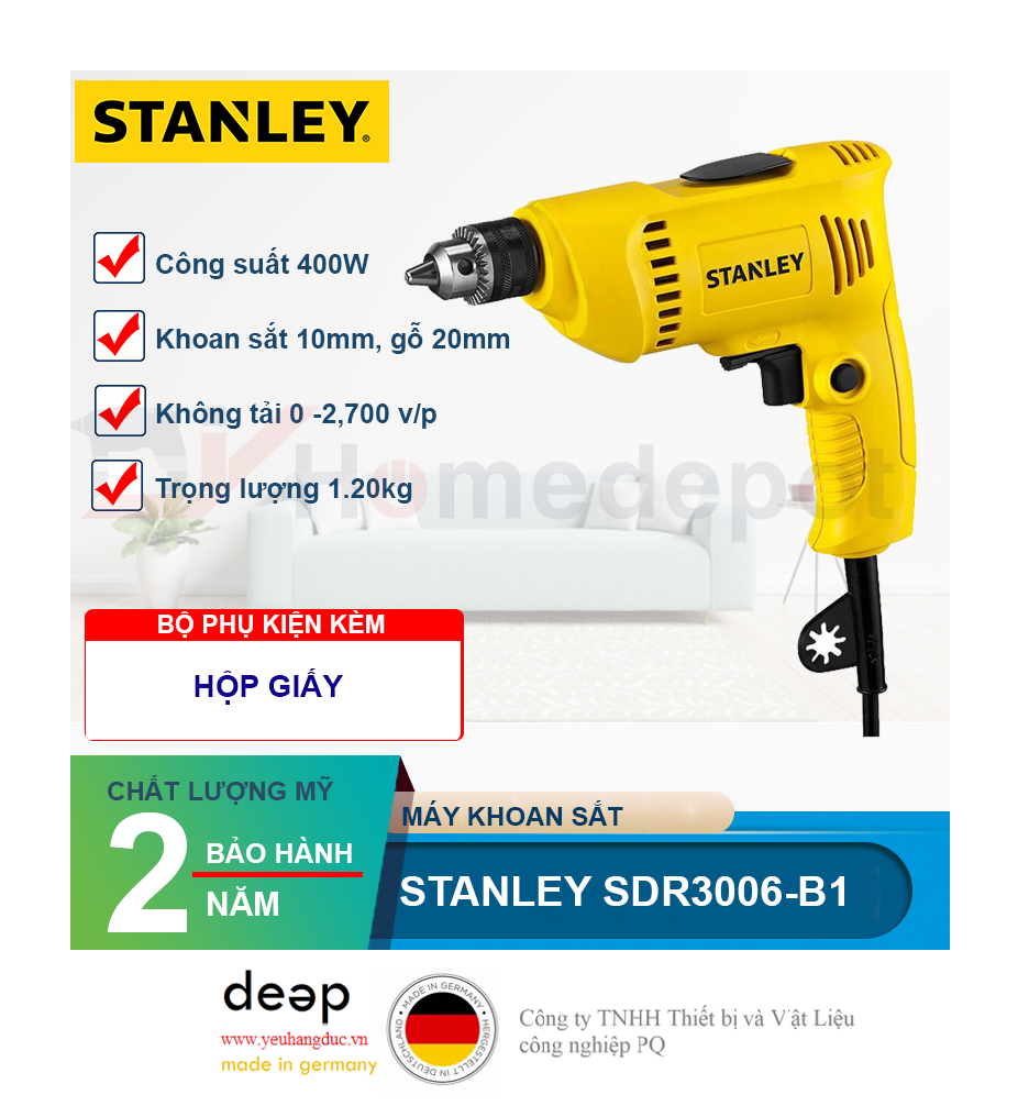 Máy Khoan sắt Stanley SDR3006   Piqi4 | Www.Thietbinhapkhau.Com | Công Ty PQ 