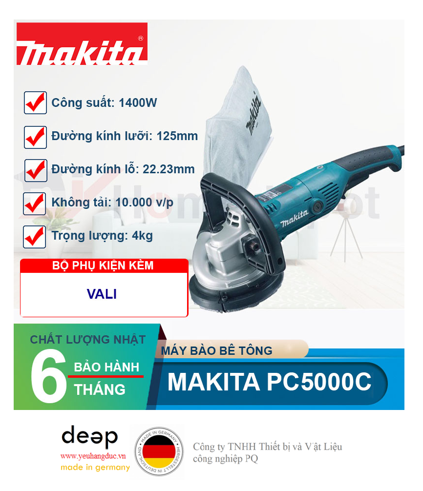 Máy mài bê tông Makita PC5000C   Piqi4 | Www.Thietbinhapkhau.Com | Công Ty PQ 