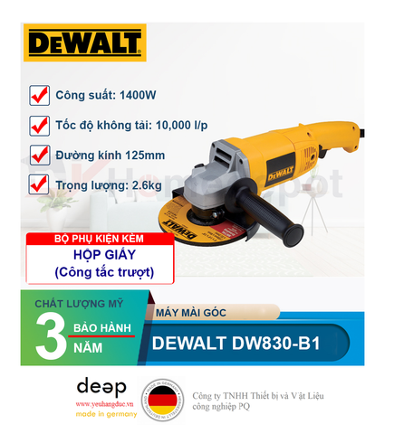  Máy mài góc Dewalt DW830 1.400W   Piqi4 | Www.Thietbinhapkhau.Com | Công Ty PQ 