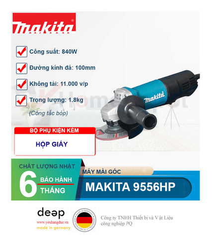  Máy mài góc Makita 9556HP 840W   Piqi4 | Www.Thietbinhapkhau.Com | Công Ty PQ 