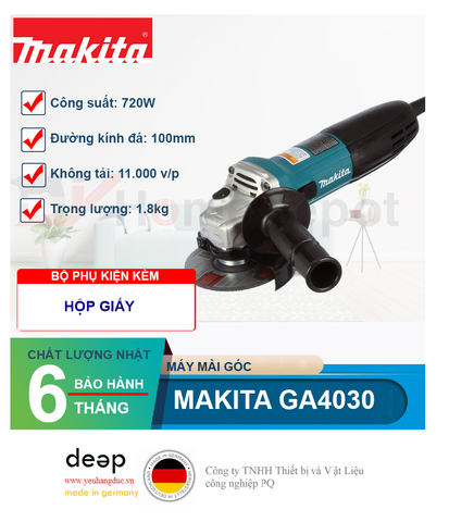  Máy mài góc Makita GA4030 720W   Piqi4 | Www.Thietbinhapkhau.Com | Công Ty PQ 