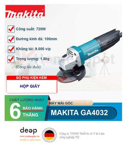  Máy mài góc Makita GA4032 720W   Piqi4 | Www.Thietbinhapkhau.Com | Công Ty PQ 