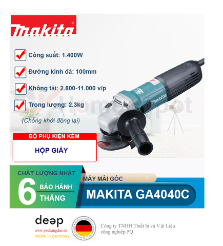  Máy mài góc Makita GA4040C 1400W   Piqi4 | Www.Thietbinhapkhau.Com | Công Ty PQ 