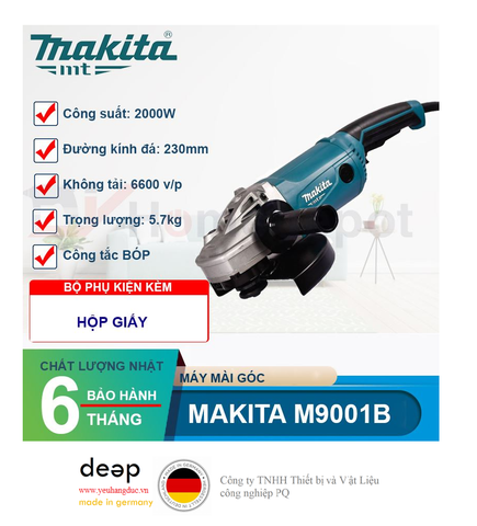  Máy Mài Góc Makita M9001B 2000W   Piqi4 | Www.Thietbinhapkhau.Com | Công Ty PQ 