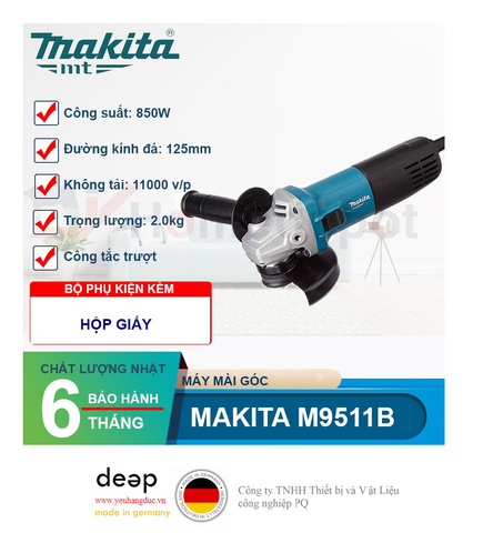  Máy Mài Góc Makita M9511B 850W   Piqi4 | Www.Thietbinhapkhau.Com | Công Ty PQ 