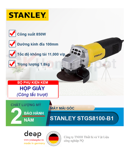  Máy mài góc Stanley STGS 8100 850W   Piqi4 | Www.Thietbinhapkhau.Com | Công Ty PQ 