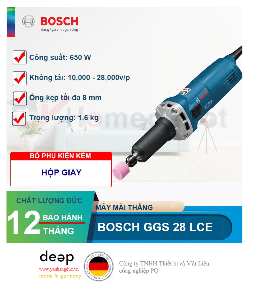 Máy mài thẳng Bosch GGS 28 LCE   Piqi4 | Www.Thietbinhapkhau.Com | Công Ty PQ 