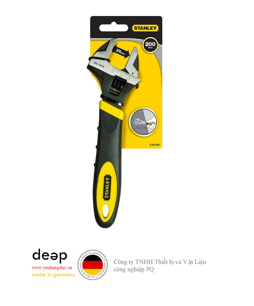 Mỏ lết MaxSteel Stanley 90-948 8in/200mm   Piqi4 | Www.Thietbinhapkhau.Com | Công Ty PQ 