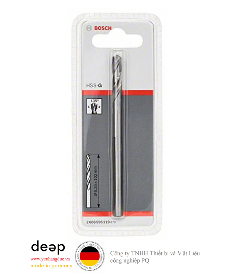 Mũi khoan định tâm HSS Bosch 2608596119 102mm   Piqi3 | Www.Thietbinhapkhau.Com | Công Ty PQ 