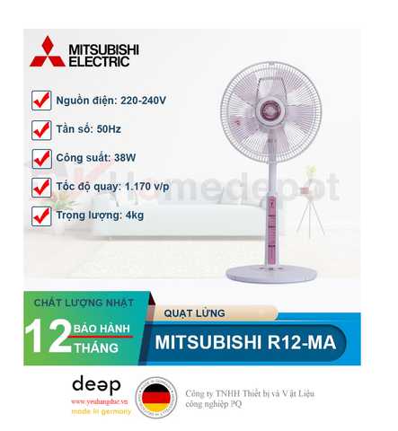  Quạt lửng Mitsubishi R12-MA (Hồng)   Piqi4 | Www.Thietbinhapkhau.Com | Công Ty PQ 