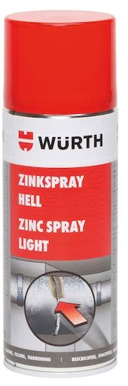 Thùng 12 chai Sơn mạ kẽm chống rỉ Zinc Spray Wurth. Made in Germany. Code 3.40.400.1733