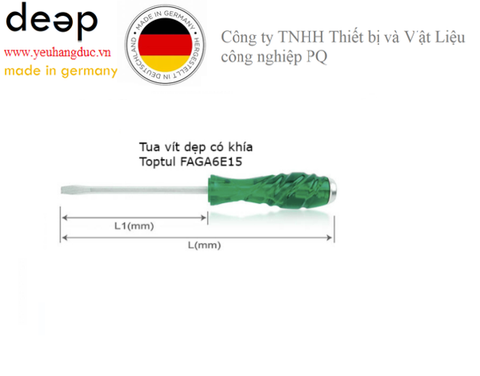  Tua vít dẹp có khía FAGA6E15 piqi2 | Www.Thietbinhapkhau.Com | Công Ty PQ 