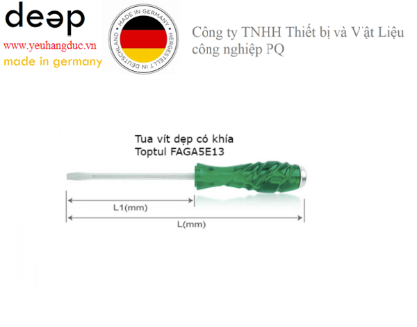 Tua vít dẹp có khía FAGA5E13 piqi2 | Www.Thietbinhapkhau.Com | Công Ty PQ 