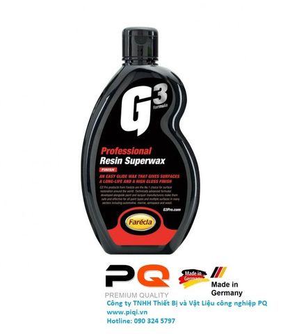  Wax bảo vệ và tạo độ bóng G3 Pro Resin Superwax 500ml  G3P7166 PQ Châu Âu Bảo dưỡng xe hơi ô tô dành cho Dân Chuyên 