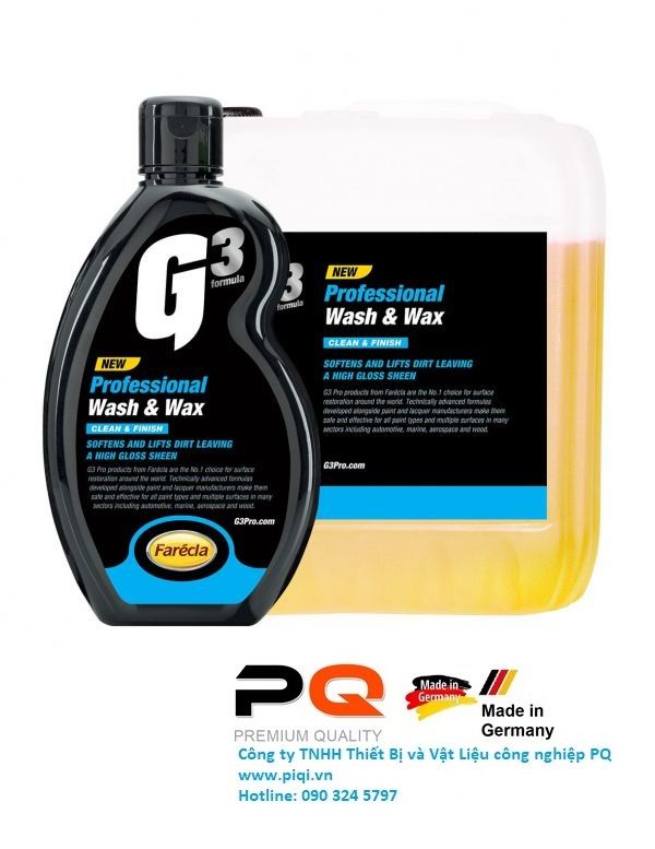 Xà bông rửa xe và Wax G3 Pro Wash & Wax G3P7206 PQ Châu Âu Bảo dưỡng xe hơi ô tô dành cho Dân Chuyên