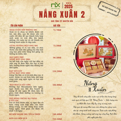  T2505 COMBO HỘP QUÀ 32 (NẮNG XUÂN) 