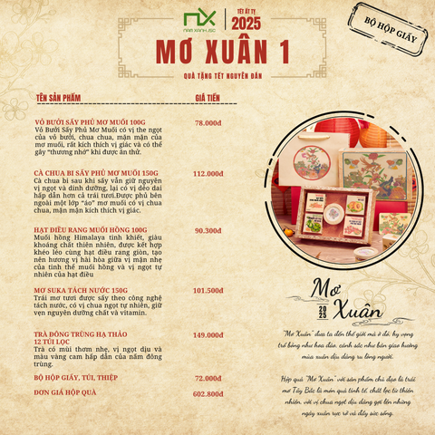  T2514 COMBO HỘP QUÀ 5N (MƠ XUÂN) 