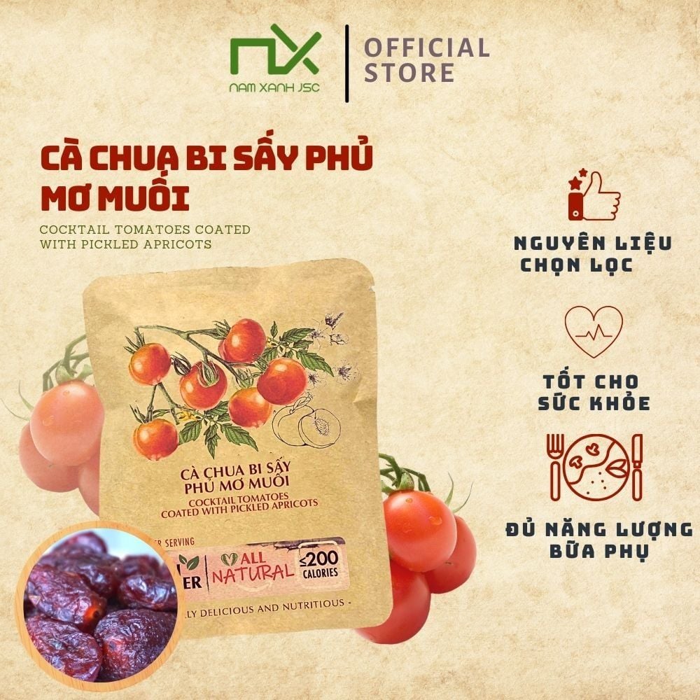  TP08075 Cà chua bi sấy phủ mơ muối 40g (50g) 