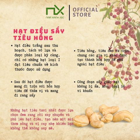  Hạt Điều Sấy Tiêu Hồng 100g (130g)_35419 