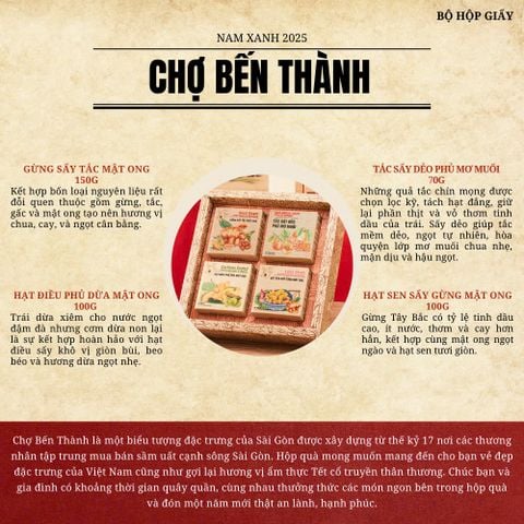  T2526- HỘP QUÀ 4N (SÀI GÒN CHỢ BẾN THÀNH) 