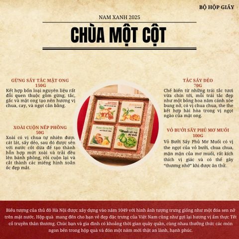  T2525- HỘP QUÀ 4N (HÀ NỘI CHÙA MỘT CỘT) 