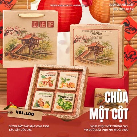  T2525- HỘP QUÀ 4N (HÀ NỘI CHÙA MỘT CỘT) 