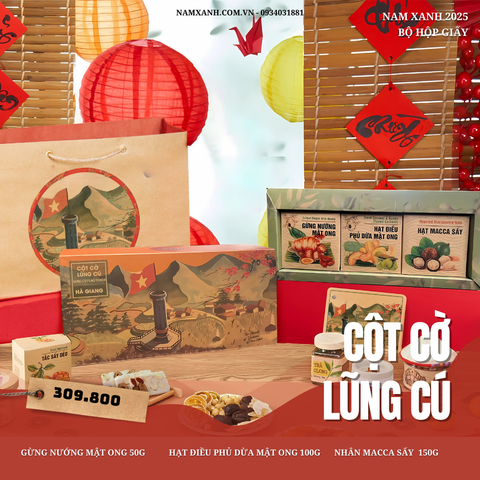  HỘP QUÀ CỘT CỜ LŨNG CÚ ( HỘP 3N) 