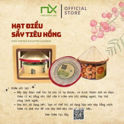  Hạt Điều Sấy Tiêu Hồng 130g (170g) _ Collection 