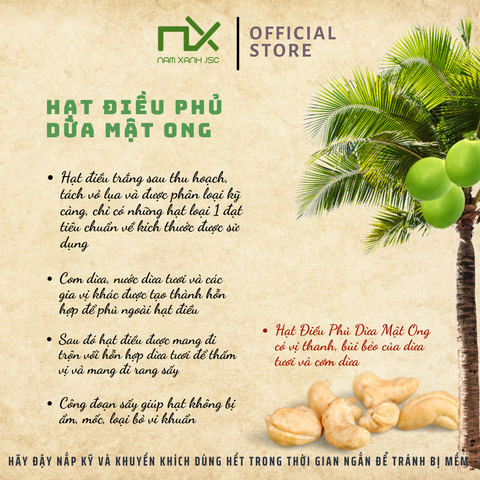  Hạt Điều Phủ Dừa Mật Ong 100g (120g) 