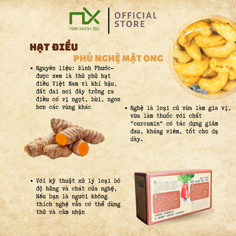  TP02265 Hạt điều phủ nghệ mật ong 100g (130g)_35396 