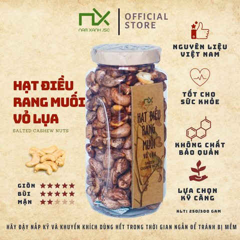  Hạt Điều Rang Muối Vỏ Lụa 250g (300g) _ 340044 