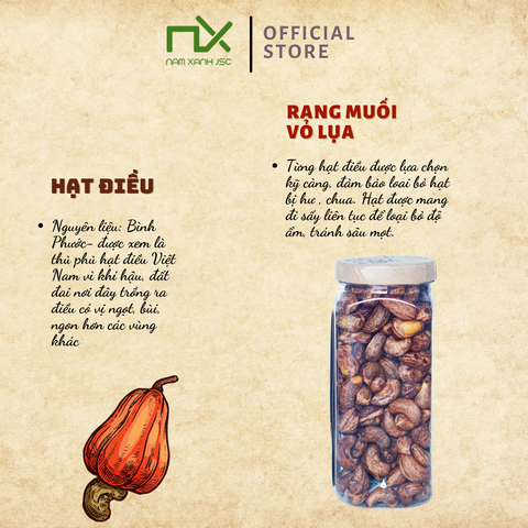  Hạt Điều Rang Muối Vỏ Lụa 250g (300g) _ 340044 