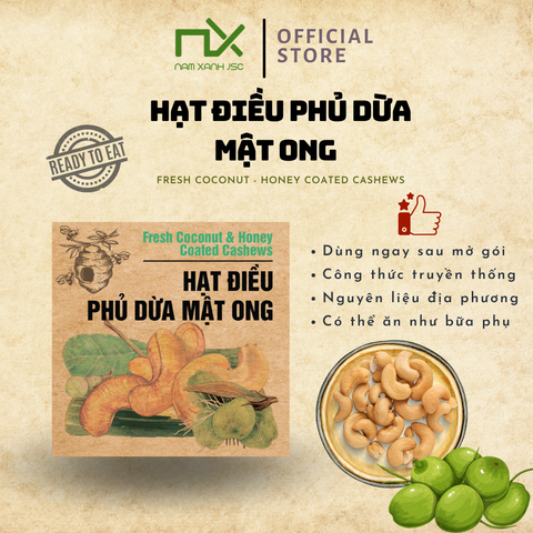  Hạt Điều Phủ Dừa Mật Ong 100g (120g) 