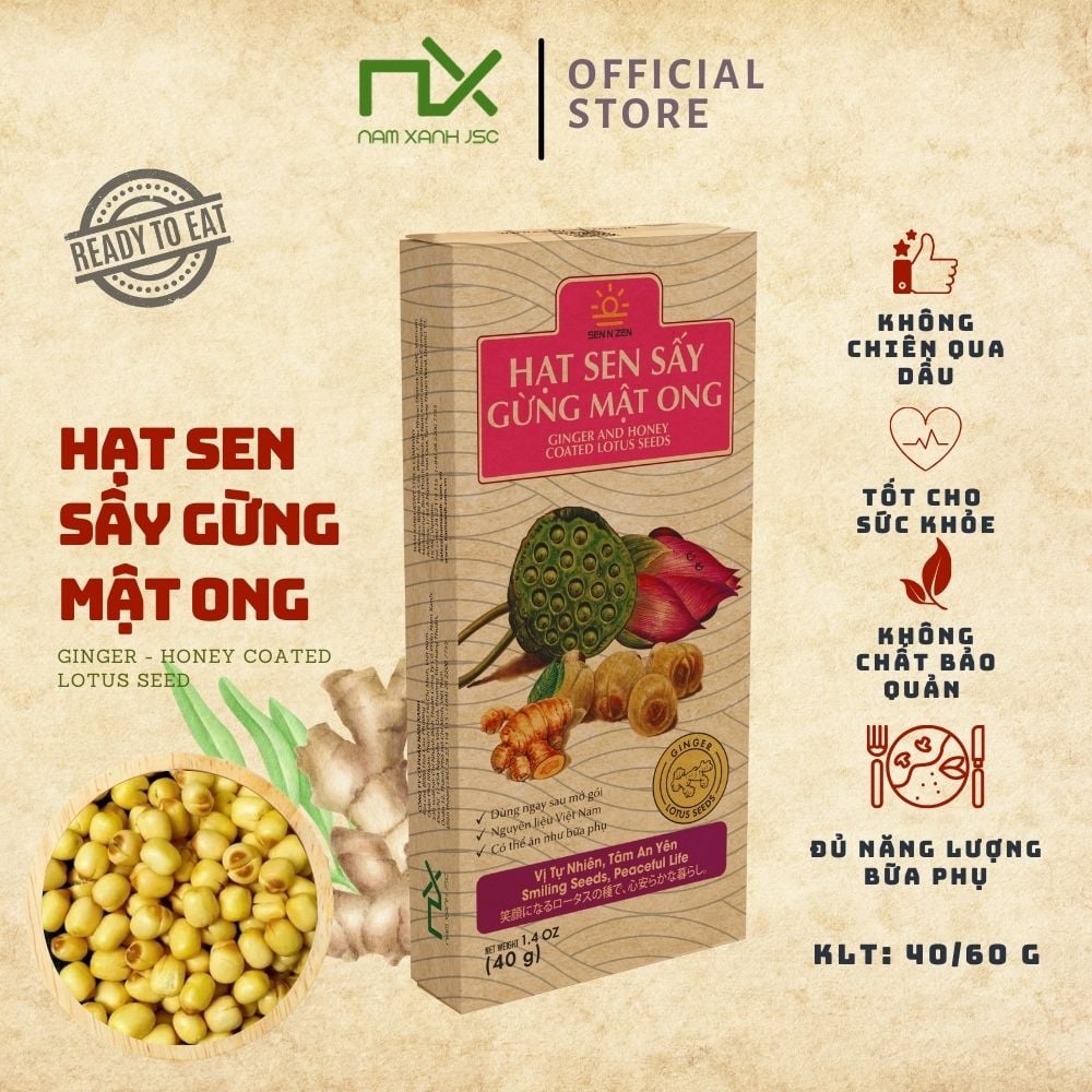  Hạt Sen Sấy Gừng Mật Ong 40g _ 134030 