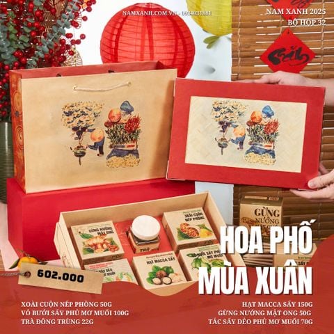  T2529- HỘP QUÀ 32 (HOA PHỐ MÙA XUÂN) 