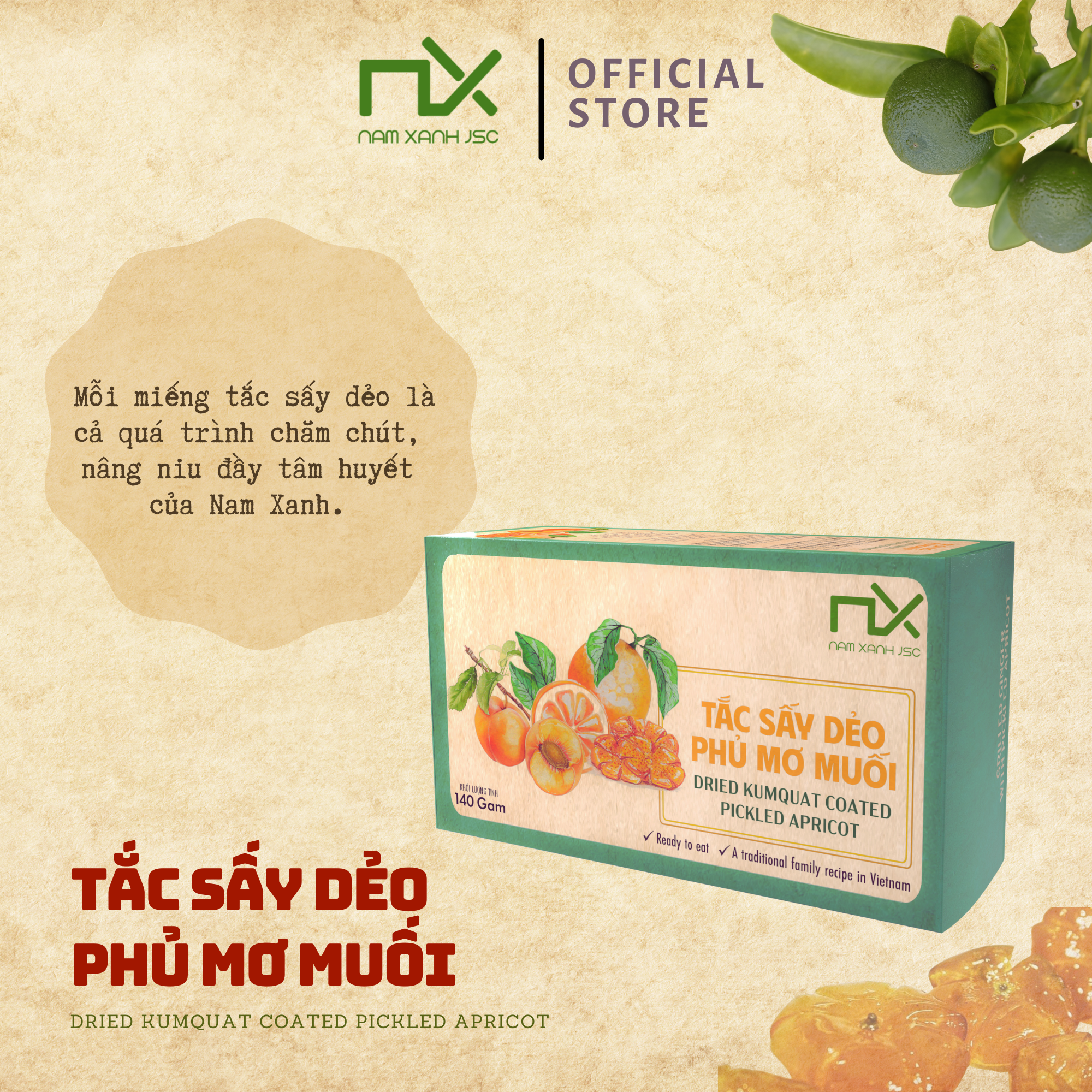 TP10031 Hộp Tắc sấy dẻo mơ muối 140g (160) 
