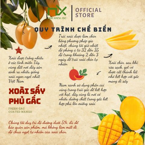  Xoài Sấy Phủ Gấc 100g (130g) _ 130650 