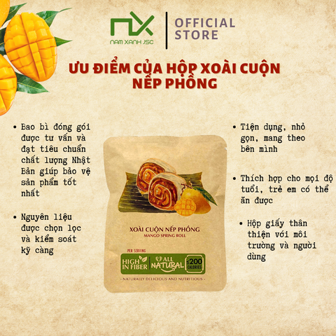  Túi Xoài Cuộn Nếp Phồng 40g (43g) 