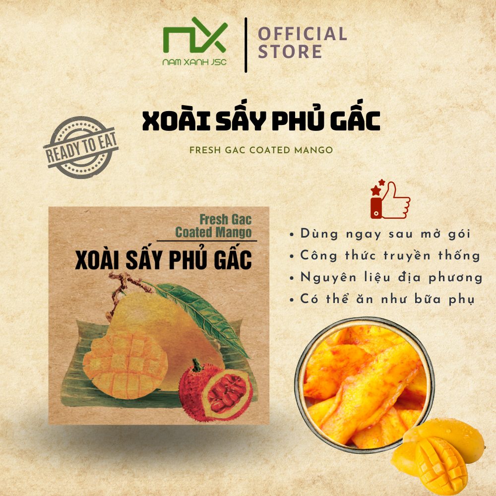 TP11043 Hộp Xoài sấy phủ gấc túi kraft 80gr _133835