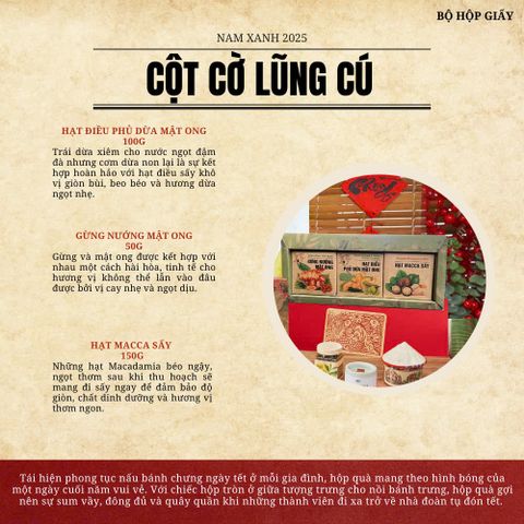  HỘP QUÀ CỘT CỜ LŨNG CÚ ( HỘP 3N) 