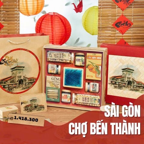  Bộ Hộp Quà Nam Xanh, Sài Gòn - Chợ Bến Thành Premium 