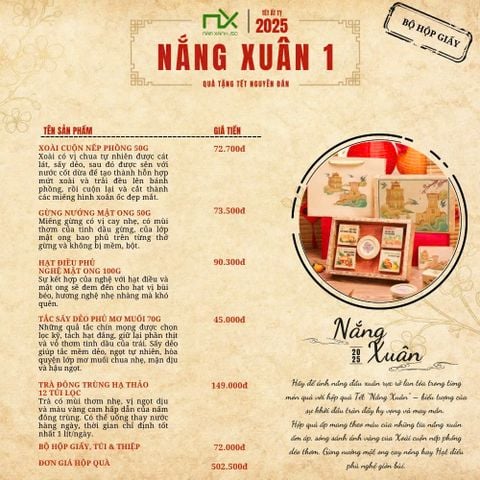  T2532- HỘP QUÀ 5N (NẮNG XUÂN 1) 