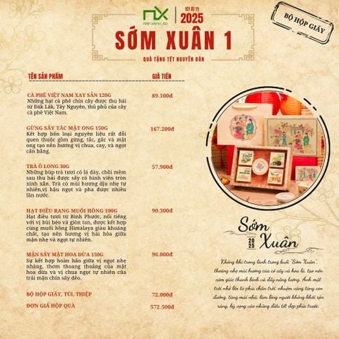  T2533- HỘP QUÀ 5N (SỚM XUÂN 1) 